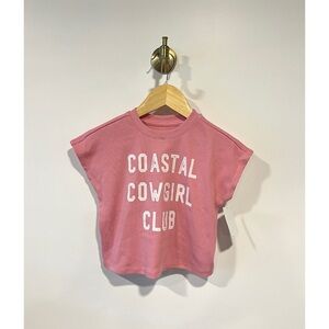 Grayson Mini Pink Ribbed Tee Coastal Cowgirl Club